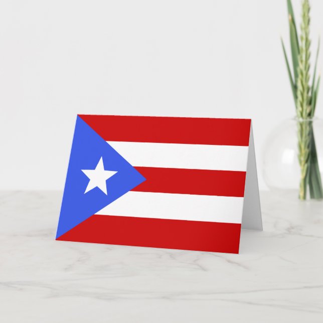 Flagge Puerto Rico Dankeskarte (Vorderseite)