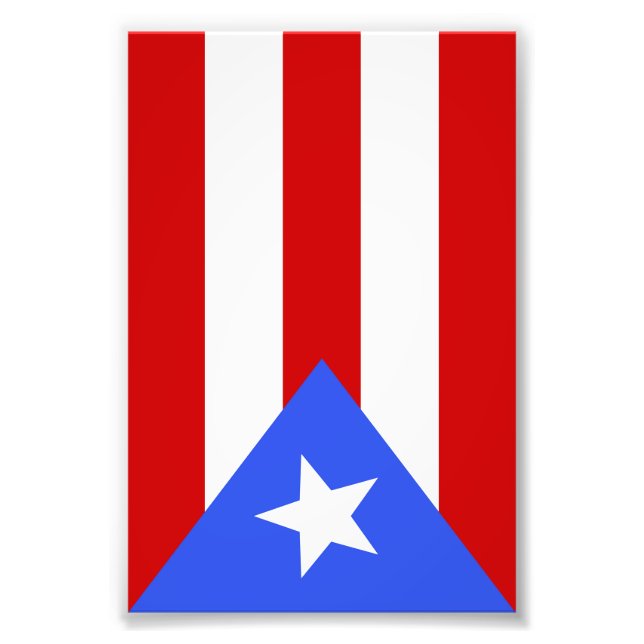 Flagge Puerto Rico Fotodruck (Vorne)