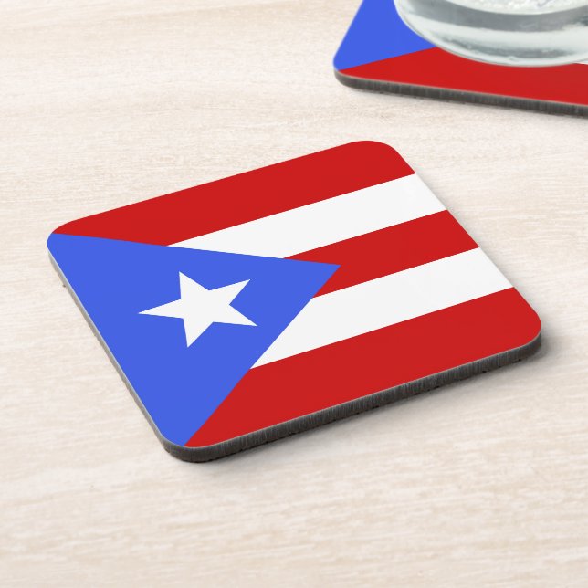 Flagge Puerto Rico Getränkeuntersetzer (Linke Seite)