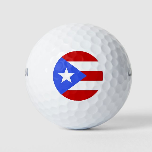 Flagge Puerto Rico Golfball (Vorderseite)