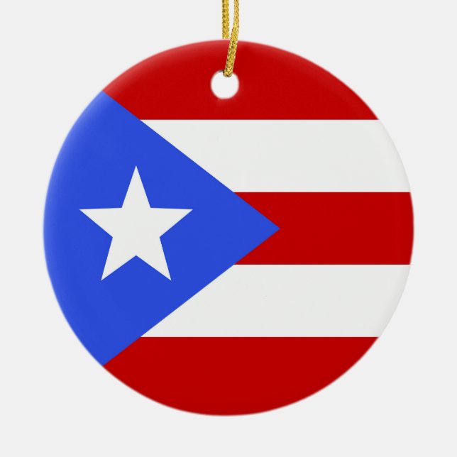 Flagge Puerto Rico Keramik Ornament (Vorne)