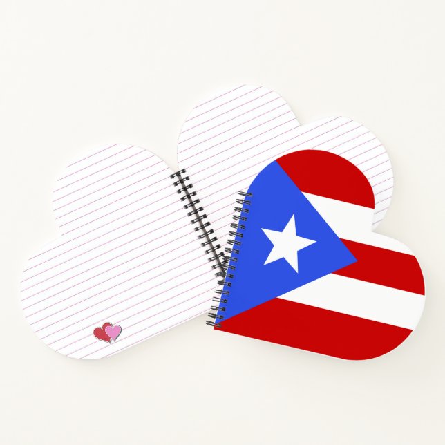 Flagge Puerto Rico Notizbuch (Innenseite)