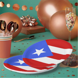 Flagge Puerto Rico Pappteller