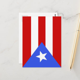 Flagge Puerto Rico Postkarte