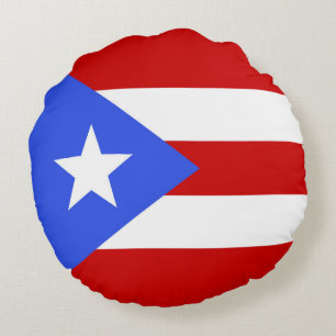 Flagge Puerto Rico Rundes Kissen