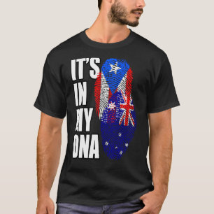 Flagge Puerto Rico und australische Mix-DNA T-Shirt