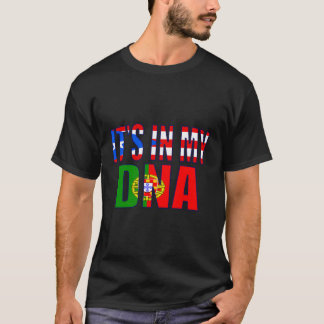 Flagge Puerto Rico und Portugiesisch Mix-DNA T-Shirt