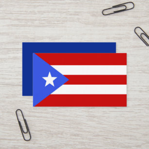 Flagge Puerto Rico Visitenkarte
