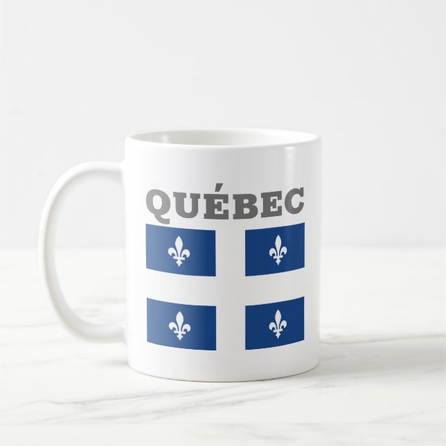 Flagge Québec, Kanada Kaffeetasse (Links)