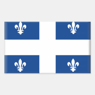 Flagge Quebec (Kanada) Rechteckiger Aufkleber