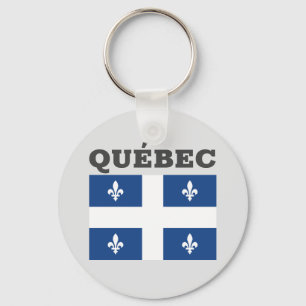 Flagge Québec, Kanada Schlüsselanhänger