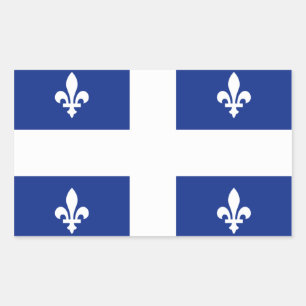 Flagge "Quebec" Rechteckiger Aufkleber