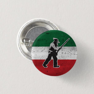 Flagge Québec und Patriote Henri Julien erodiert Button