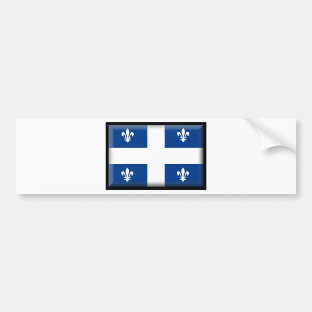 Flagge Quebecs (Kanada) Autoaufkleber (Vorne)