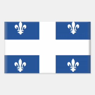 Flagge Quebecs (Kanada) Rechteckiger Aufkleber