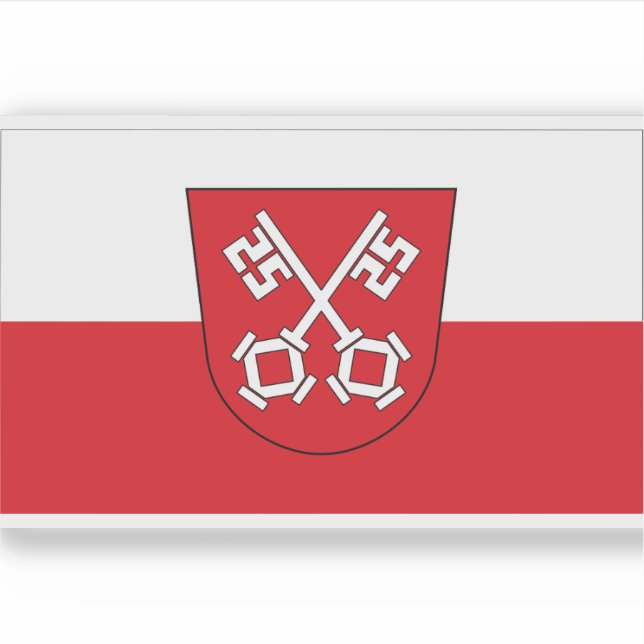 Flagge Regensburg, Deutschland Aufkleber (Vorderseite)