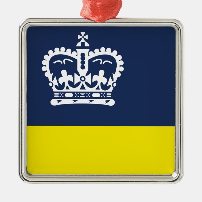 Flagge Regina (Saskatchewan, Kanada) Ornament Aus Metall (Vorne)