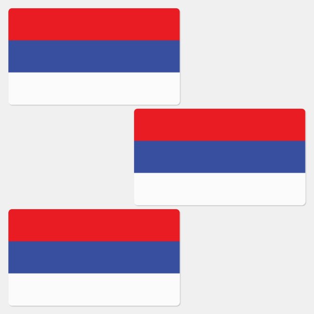 Flagge Republika Srpska Etiketten (Gruppe)