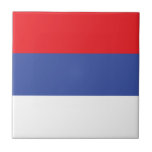 Flagge Republika Srpska Fliese<br><div class="desc">Patriotische Flagge der Republika Srpska.</div>