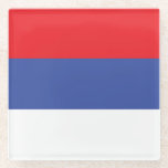 Flagge Republika Srpska Glasuntersetzer<br><div class="desc">Patriotische Flagge der Republika Srpska.</div>
