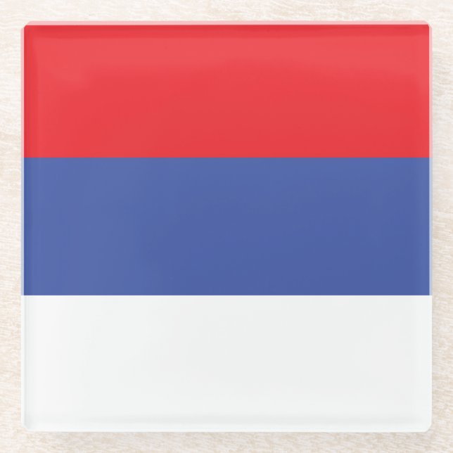 Flagge Republika Srpska Glasuntersetzer (Vorderseite)