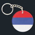 Flagge Republika Srpska Schlüsselanhänger<br><div class="desc">Patriotische Flagge der Republika Srpska.</div>