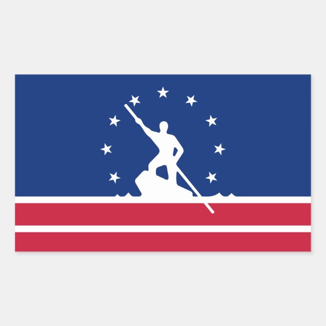 Flagge Richmond, Virginia Rechteckheber Rechteckiger Aufkleber (Vorderseite)