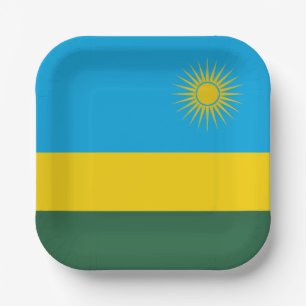 Flagge Ruandas Pappteller