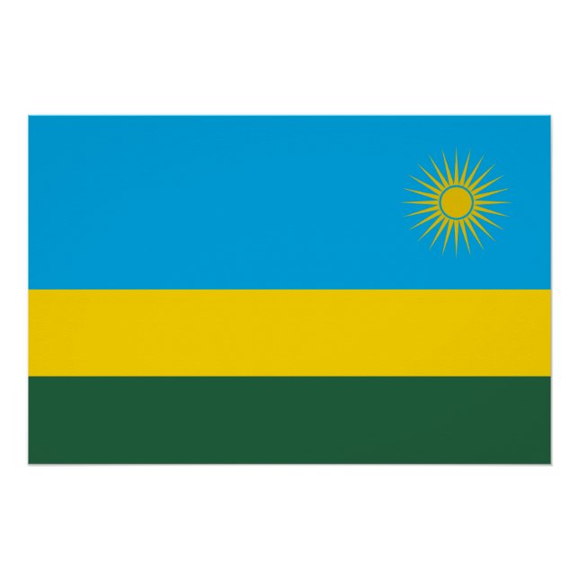 Flagge Ruandas Poster (Vorderseite)