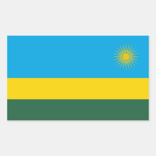Flagge Ruandas Rechteckiger Aufkleber