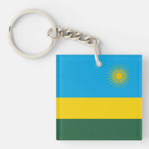 Flagge Ruandas Schlüsselanhänger