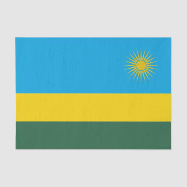 Flagge Ruandas Seidenpapier (Vorderseite)