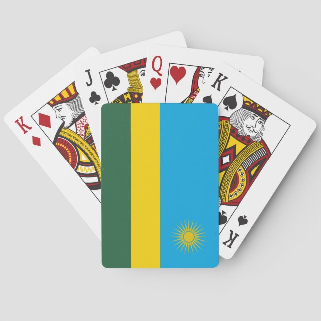 Flagge Ruandas Spielkarten (Rückseite)