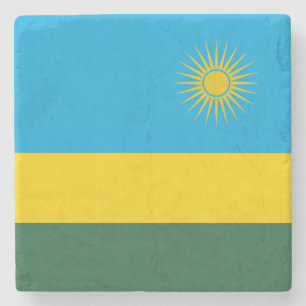 Flagge Ruandas Steinuntersetzer