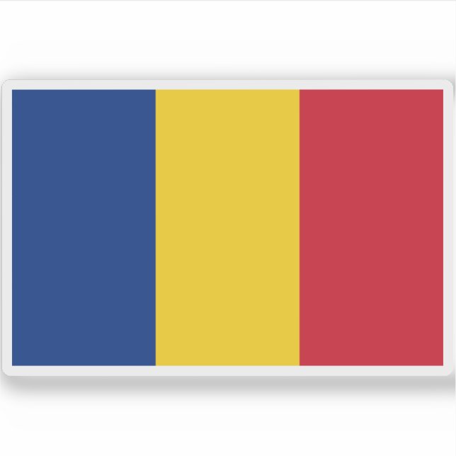 Flagge Rumäniens Aufkleber (Vorderseite)
