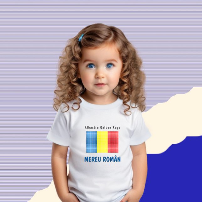 Flagge Rumäniens Baby T-shirt (Von Creator hochgeladen)
