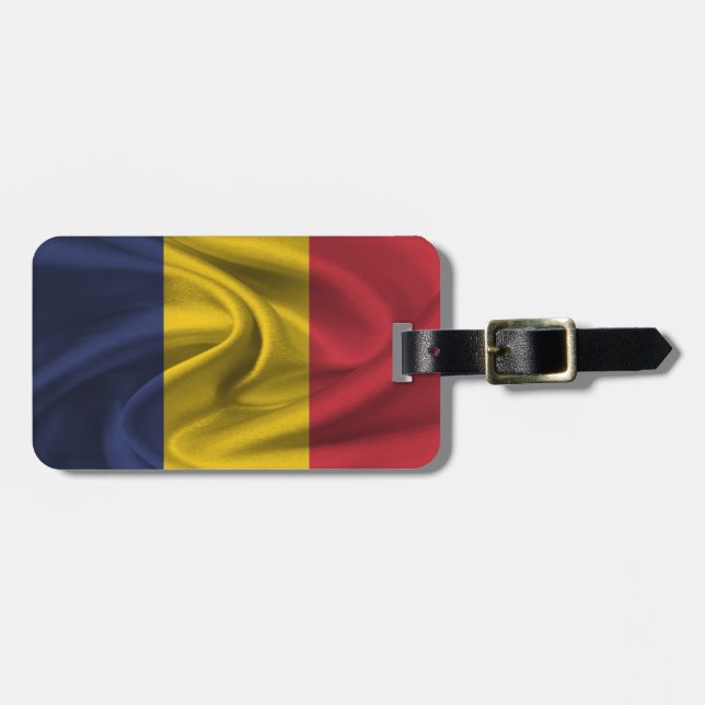 Flagge Rumäniens Gepäckanhänger (Vorderseite horizontal)