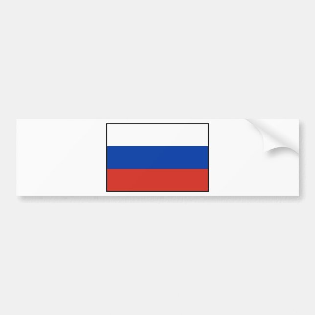 Flagge Russlands - Ф а г с л Р осииТ Autoaufkleber (Vorne)