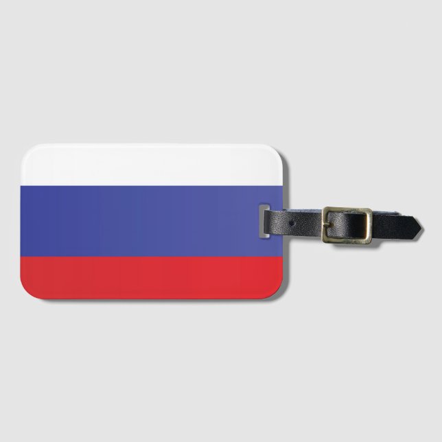 Flagge Russlands Gepäckanhänger (Vorderseite (Horizontal))