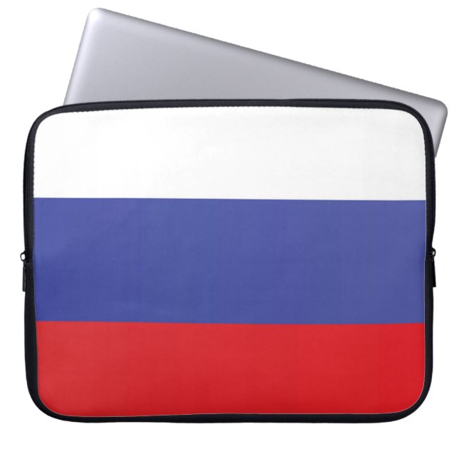 Flagge Russlands Laptopschutzhülle (Vorderseite)