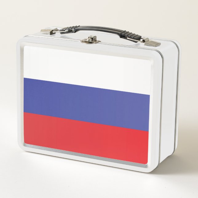 Flagge Russlands Metall Brotdose (Vorderseite)