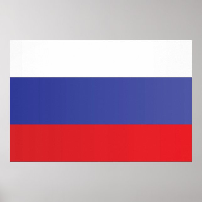 Flagge Russlands Poster (Vorne)