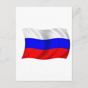 Flagge Russlands Postkarte