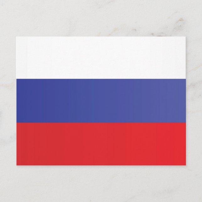 Flagge Russlands Postkarte (Vorderseite)