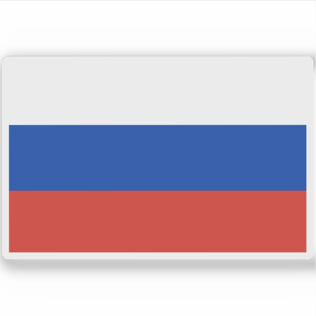 Flagge Russlands (Russische Föderation) Aufkleber (Vorderseite)