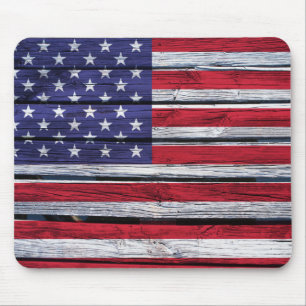 Flagge-rustikales Holz Mousepad