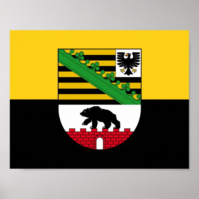Flagge Sachsen-Anhalt Plakat (Vorne)