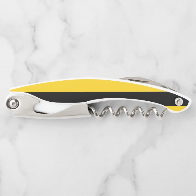 Flagge Sachsen-Anhalts-Korkenzieher Kellnermesser (Vorderseite)