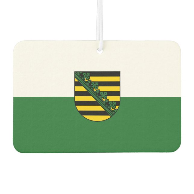 Flagge Sachsens Autolufterfrischer (Vorderseite)