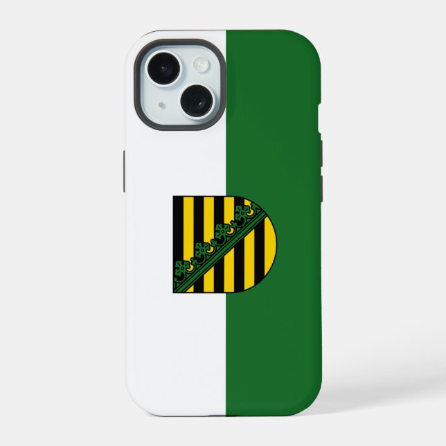 Flagge Sachsens - Case-Mate iPhone 15 Hülle (Rückseite)